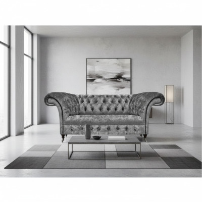 Wohnzimmer Zweisitzer Sofa Couch Modern Chesterfield Polstermöbel Neu
