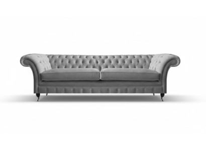 Luxus Sofa Couch Zweisitzer Wohnzimmer Chesterfield Designer Polster Grau