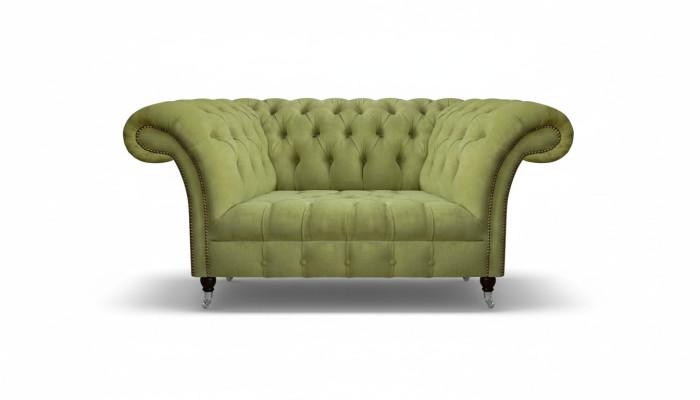 Wohnzimmer Grüner Chesterfield Zweisitzer Polstersofas Designer Möbel