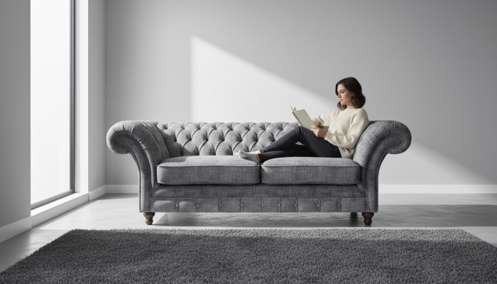 Luxuriöser Chesterfield Zweisitzer Designer Sofas Wohnzimmer Edle Couch