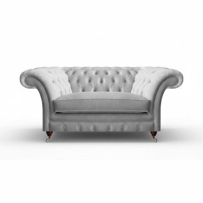 Moderner Weißer Chesterfield Einsitzer Luxuriöse Polstermöbel Lehnsessel