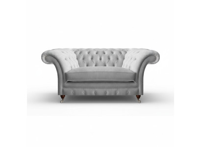 Moderner Weißer Chesterfield Einsitzer Luxuriöse Polstermöbel Lehnsessel