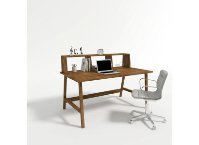 Robuster Brauner Tisch Landhausstil Schreibtische Luxuriöse Büro Möbel