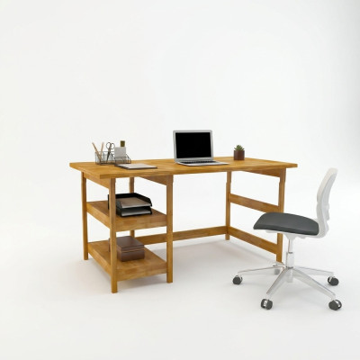 Braune Bürotische Designer Hochwertige Holztisch Moderne Schreibtische