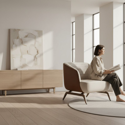 Luxuriöser Weißer Sessel Designer Relax Einsitzer Polster Fernsehsessel