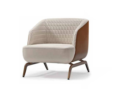 Luxuriöser Weißer Sessel Designer Relax Einsitzer Polster Fernsehsessel