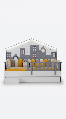 Bettrahmen Kinderbett Bett Kinderzimmer Kinderzimmermöbel Helles Holz