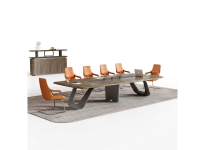 Exklusiver Konferenztisch Designer Schrank Moderne Schicke Büromöbel