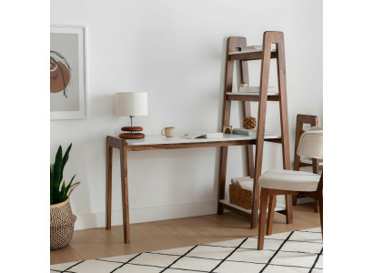 Braun-Weißer Computertisch Schreibtisch Luxuriöse Arbeitszimmer Möbel
