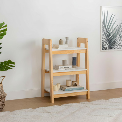 Hellbeiges Bücherregal Standregal Kinder Bücherschrank Edle Holz Möbel