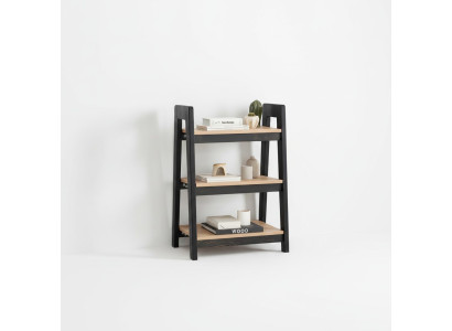 Schwarz-Beiges Bücherregal Holz Standregale Kinder Luxus Ablage Möbel