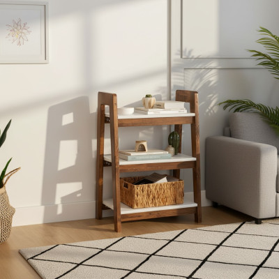 Braun-Weißes Bücherregal Büchertisch Holz Möbel Kinderregale Büro Möbel