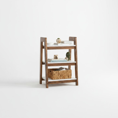 Braun-Weißes Bücherregal Büchertisch Holz Möbel Kinderregale Büro Möbel