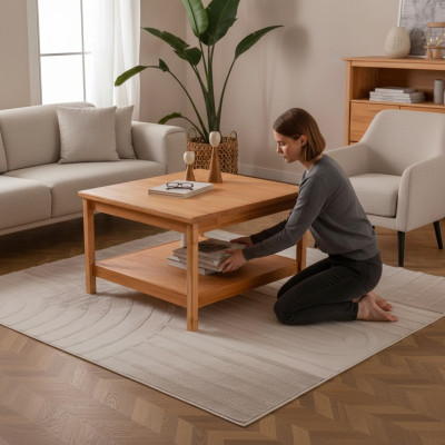 Brauner Couchtisch Designer Wohnzimmer Kaffeetisch Holz Ablagetisch