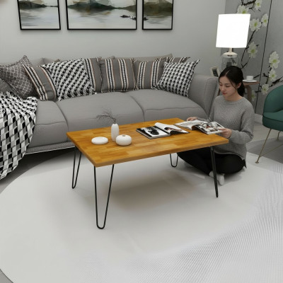 Robuster Brauner Sofatisch Designer Wohnzimmer Couchtische Holz Möbel