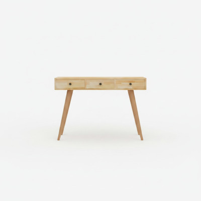 Modern Hochwertig Konsolentisch Beige Holztisch Wohnzimmer Designer Möbel