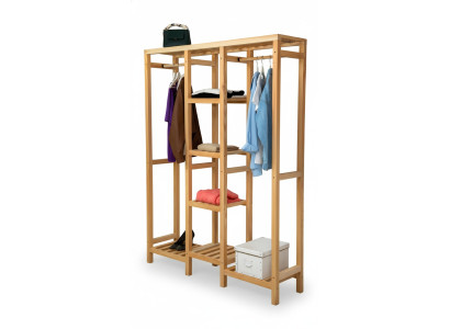 Modern Garderobe Beige Regal Schrank Kleider Schrank Möbel Garderoben Holz