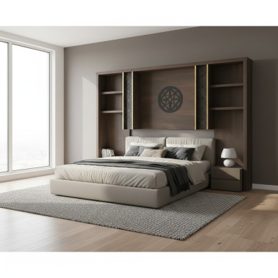 Arbeitszimmer Schrank Regale Bücherregal Modern Design Braun Einfarbig