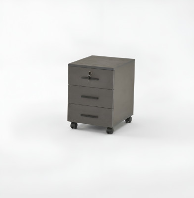 Aktenschrank Grau Einfarbig Arbeitszimmer Modern Design mit Schubladen