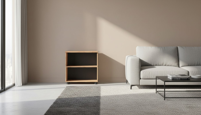 Aktenschrank mit Einlegenboden Arbeitszimmer Braun Einfarbig Modern Stil