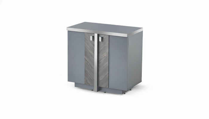 Kommode Modern Design Stil Grau Aktenschrank Einfarbig Stauraum Türen
