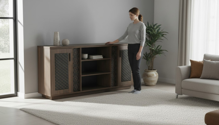 Aktenschrank Sideboard Braun Schwarz Modern Zweifarbig Modern Design