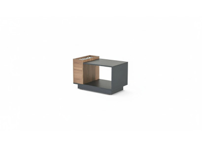 Schwarz-Brauner Arbeitszimmer Couchtisch Designer Ablagetisch Holz Möbel