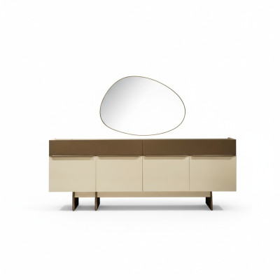 Braun-Beige Küchenanrichte Designer Esszimmer Möbel Luxuiöse Kommode