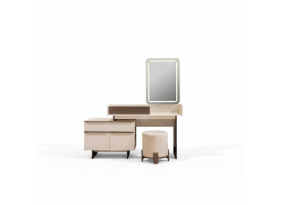 Moderne Schlafzimmer Möbel Edler Kosmetiktisch Polster Hocker Spiegel