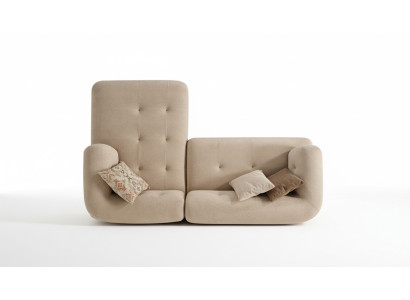 Moderne Beige L-Form Designer Couch Wohnzimmer Sitzsofa Edle Eckcouchen