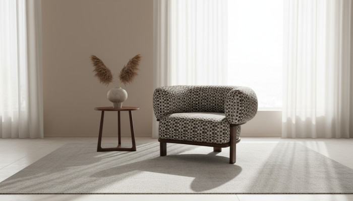 Luxuriöse Wohnzimmer Möbel Designer Lehnsessen Polster Einzelsitzer