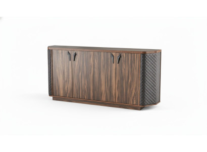 Sideboard Aktenschrank Braun Viertürig Modern Rechteckig Arbeitszimmer