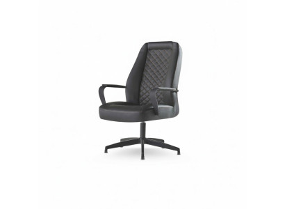 Ledersessel Schwarz Bürostuhl Modern Arbeitszimmer Büro Sessel Leder