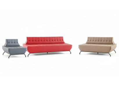 Komplett Sofa-Set Rot 3-Sitzer Beige 2-Sitzer Grau Sessel Art Deco Leder