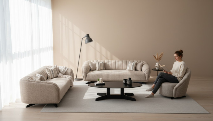 3-sedežni kavč komplet Modern Luxury Design Kavči Stoli Nov