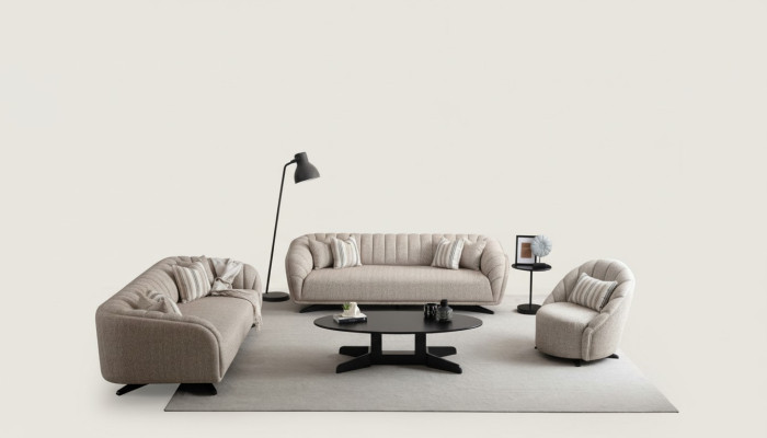 3-sedežni kavč komplet Modern Luxury Design Kavči Stoli Nov
