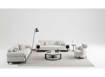 3-sedežni kavč komplet Modern Luxury Design Kavči Stoli Nov