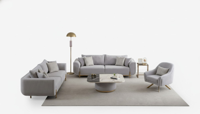 Sofa 3+3+1 mestni Novi dizajn Sofe Stoli Tkanina Sproščujoče Moderno