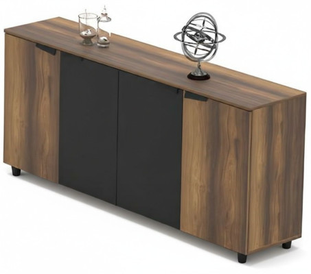 Büroschrank Aktenschrank Sideboard Kommode Arbeitszimmer Braun Schwarz