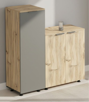 Arbeitszimmer Aktenschrank Schrank Doppelt Hochschrank Holz Kommode