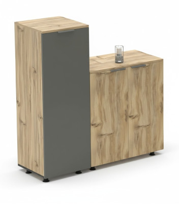 Arbeitszimmer Aktenschrank Schrank Doppelt Hochschrank Holz Kommode
