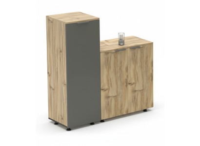 Arbeitszimmer Aktenschrank Schrank Doppelt Hochschrank Holz Kommode
