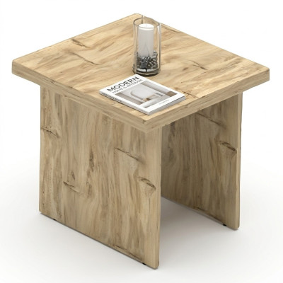 Couchtisch Quadratisch Beige Beistelltisch Wohnzimmertisch Holztisch Büro