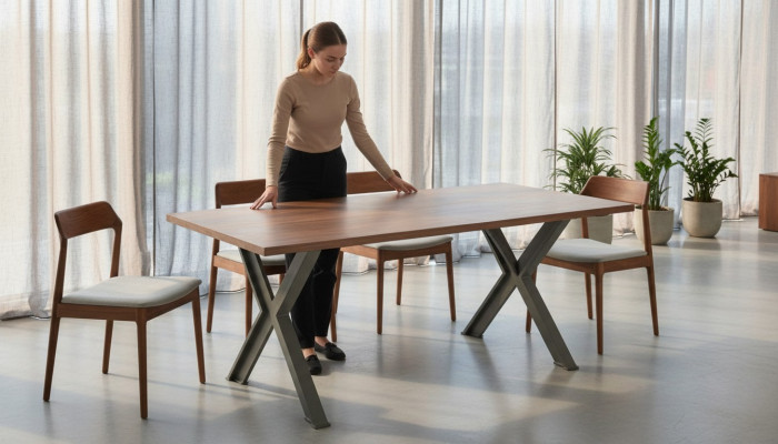 Bürotisch Schreibtisch Tisch Braun Arbeitszimmer Büro Rechteckig Modern