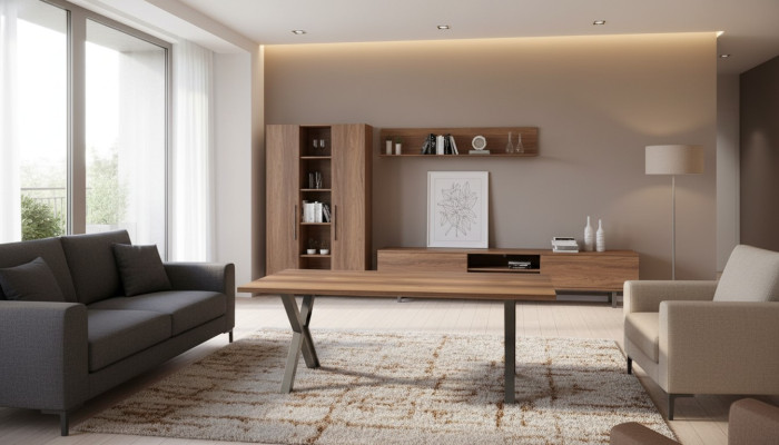 Bürotisch Schreibtisch Tisch Braun Arbeitszimmer Büro Rechteckig Modern