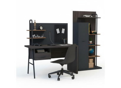 Moderner grauer Holzschreibtisch im eleganten Design