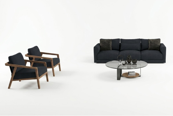 Sofa s tremi sedeži z udobnimi in estetskimi chaise longues - za vsakodnevno uporabo