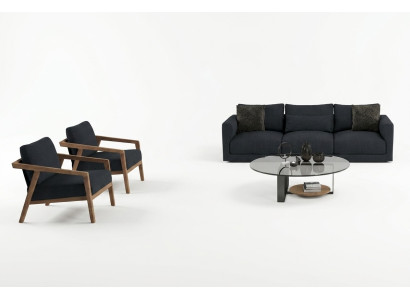 Sofa s tremi sedeži z udobnimi in estetskimi chaise longues - za vsakodnevno uporabo