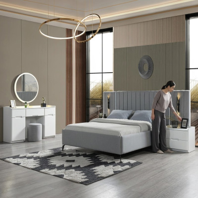 Eleganten pohištveni set za spalnico 5 delov + 2 nočni omarici