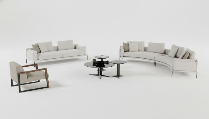 Moderna geometrijska in elegantna klop